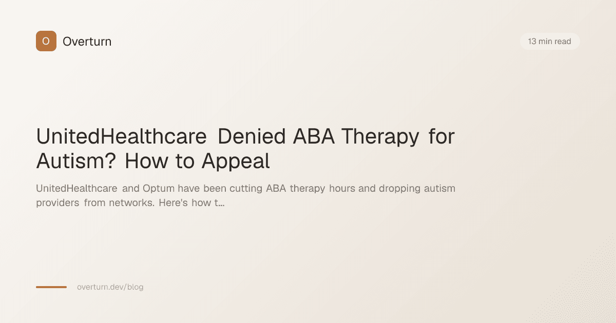 UnitedHealthcare Denied ABA Therapy for Autism? How to Appeal